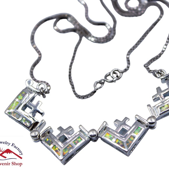 Silver Jerusalem Cross that opens to necklace - Picture 3 of 15